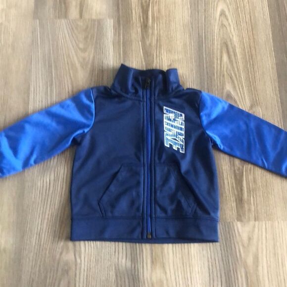 LIKE NEW BABY BOYS NIKE ZIP UP JACKET SIZE 18 MO BLUE AND NAVY - Picture 1 of 6